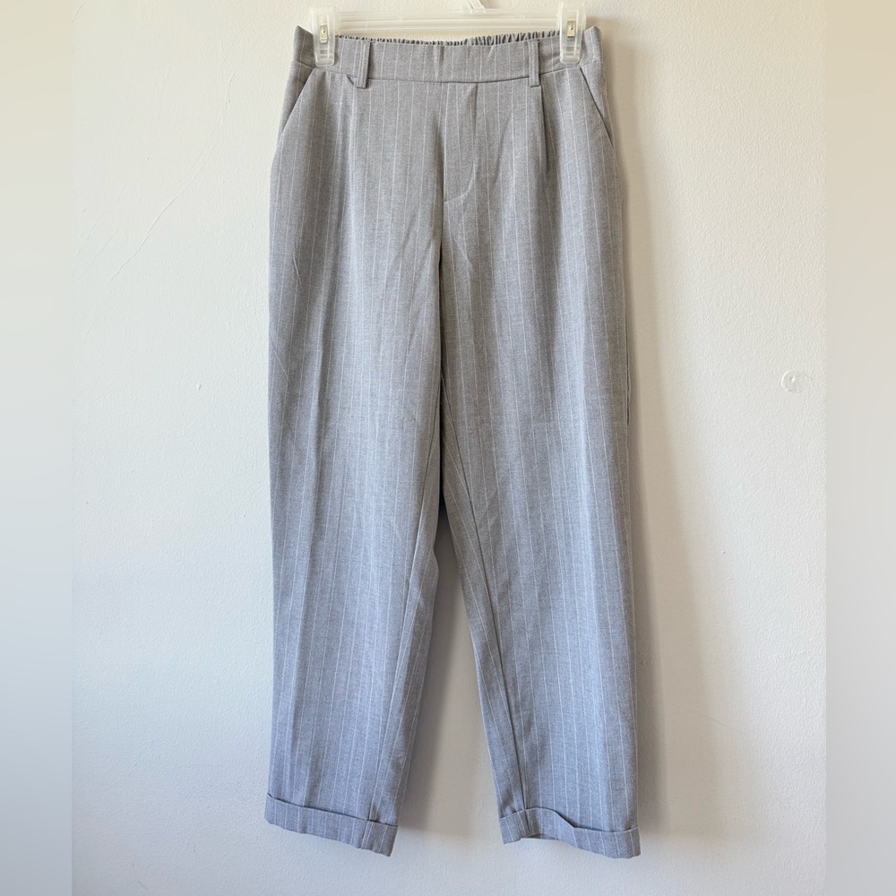 Gray Pinstripe Pants